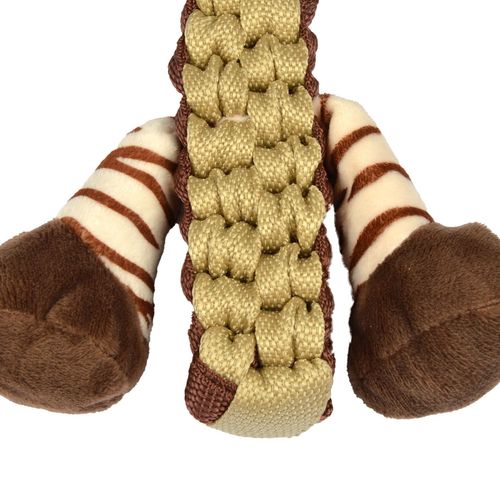 Peluche Tigre Avec Corde Pour Chien - Marron