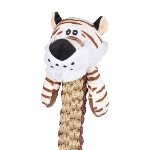Peluche Tigre Avec Corde Pour Chien - Marron