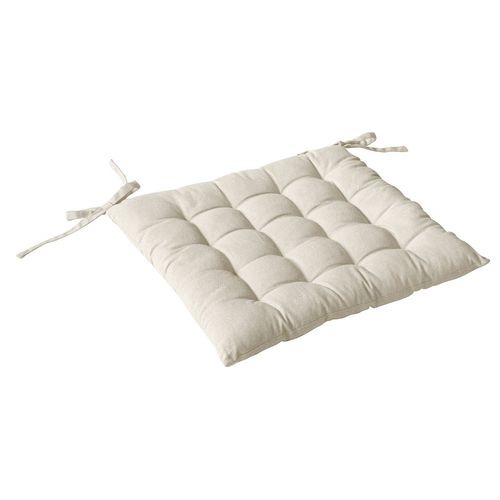 Galette De Chaise Panama - 38 X 38 Cm - Ecru