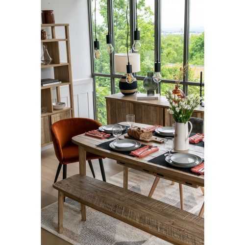 Set De Table En Coton Maha - 45 X 30 Cm - Noir