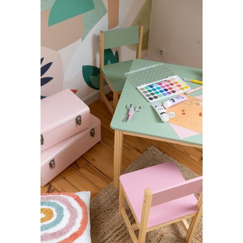 Coussin Enfant Arc-en-ciel Tufté - 38 X 38 Cm - Multicolore