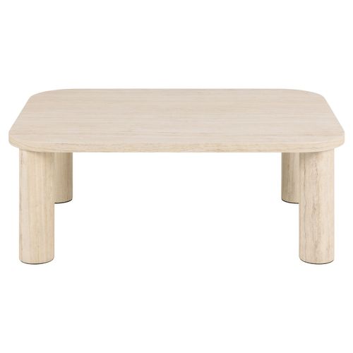 Table Basse Rectangulaire Effet Travertin Göran - Beige