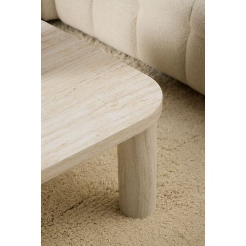 Table Basse Rectangulaire Effet Travertin Göran - Beige