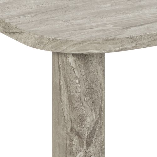 Table Basse Rectangulaire Effet Marbre Göran - Gris