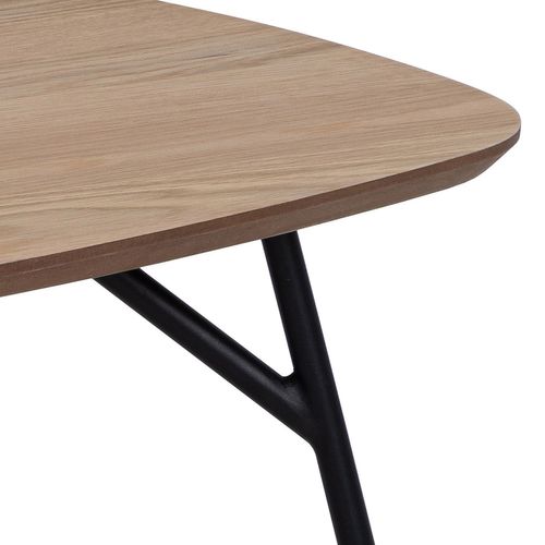 Table Basse Allongée Bois Et Métal Haldor - Beige