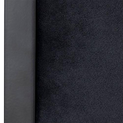 Lot De 2 Chaises Pliantes Carrées En Velours - Noir