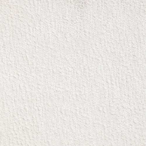 Pouf Fleur En Tissu Chenille Lavon - Blanc