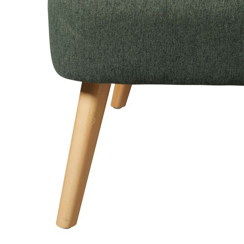 Fauteuil En Velours Et Pieds En Bois Naova - Vert