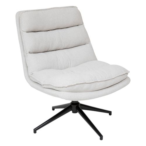Fauteuil Pivotant En Tissu Et Pieds Métal Harper - Lin