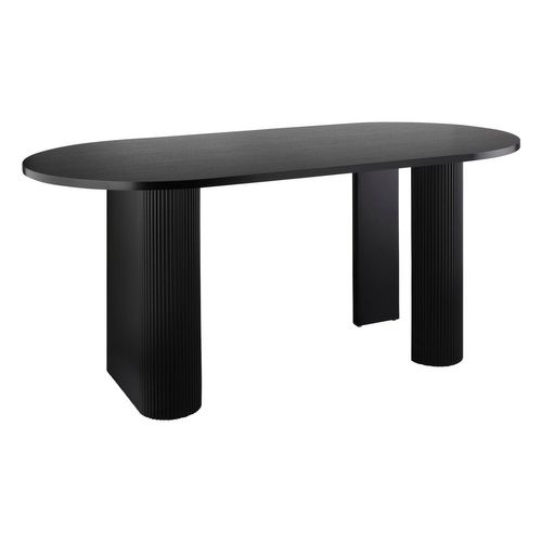 Table à Manger Ovale En Bois Pour 6 Personnes Olova - Noir