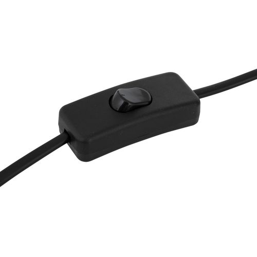 Lampe à Poser En Métal Et Coton Tobie - H. 33 Cm - Blanc Et Noir