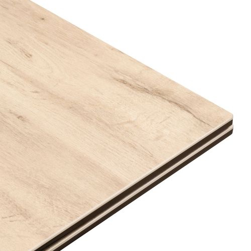 Table à Manger Extensible En Céramique Et Métal Pour 6 à 8 Personnes - Beige