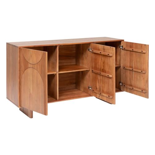 Buffet 3 Portes En Bois Massif Nanda - Marron