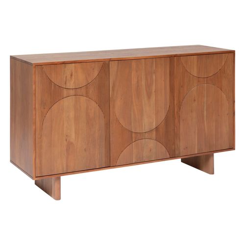 Buffet 3 Portes En Bois Massif Nanda - Marron