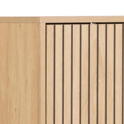 Meuble à Chaussures 3 Portes Effet Tasseaux Baïkal - Beige