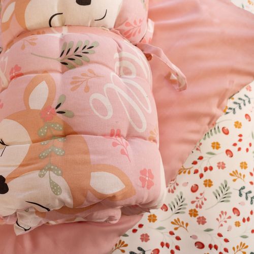 Matelas De Sol Enfant Renard - 100% Coton 120 G/m² - 55 X 120 Cm