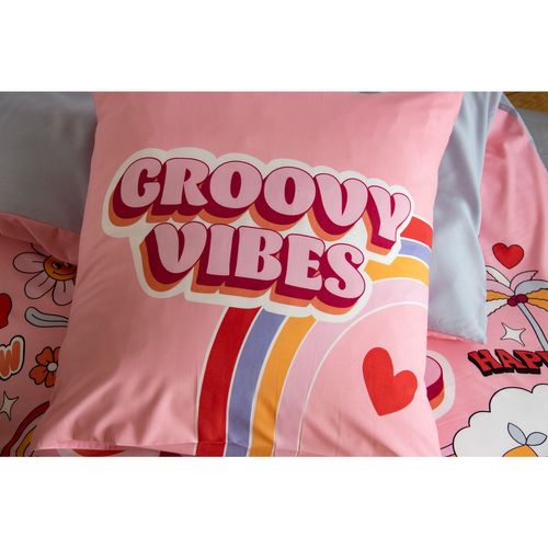 Parure De Lit Enfant Groovy Vibes - 100% Microfibre 72g/m² - 140 X 200 Cm
