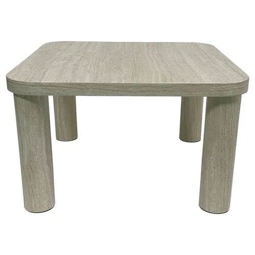 Table Basse Carrée Effet Marbre Göran - Gris