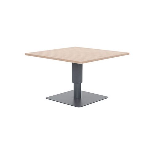 Table De Jardin Relevable Carrée En Aluminium Salimia - Graphite Et Honey
