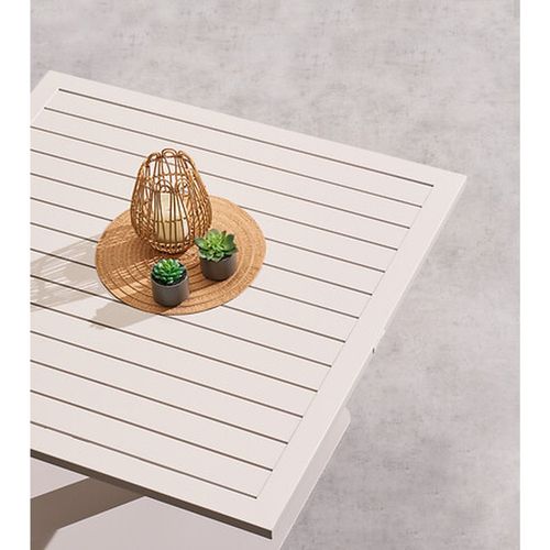 Table De Jardin Relevable Carrée En Aluminium Salimia - Avoine