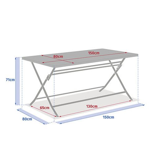 Table De Jardin Pliante Rectangulaire 6 Places Greensboro - Vert Olive