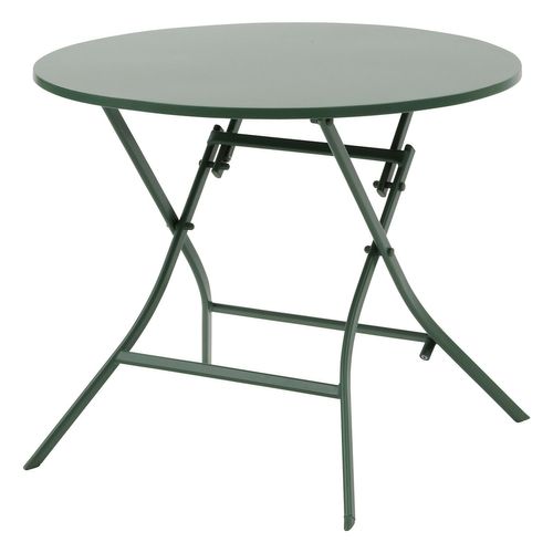 Table De Jardin Pliante Ronde 4 Places Greensboro - Vert Olive