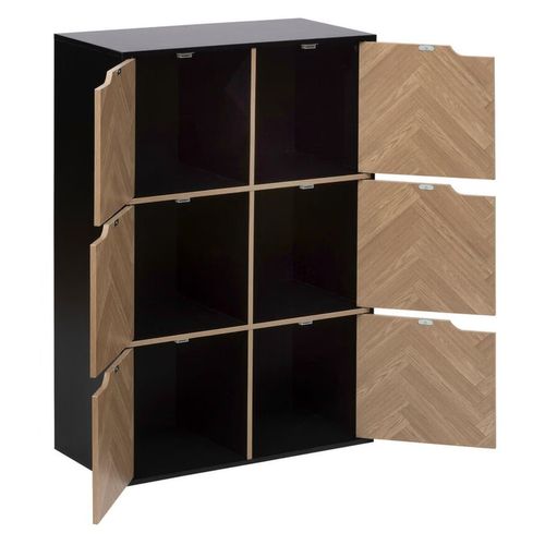 Meubles à Chaussures 6 Cases - Beige Et Noir