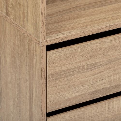 Dressing 3 Tiroirs Avec Penderie - Beige