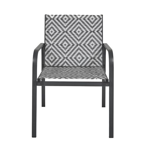 Salon De Jardin En Aluminium Et Texaline 2 Places Mexico - Gris