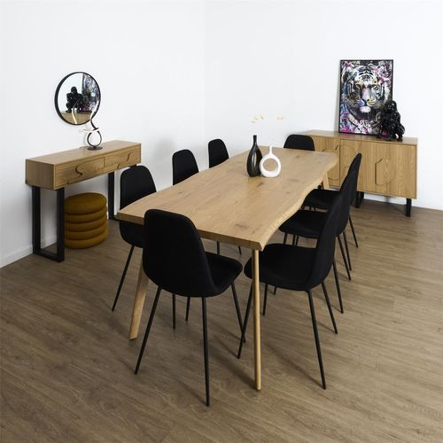 Table Extensible Avec Bords Biseautés Pour 6 à 8 Personnes Calypso - Beige