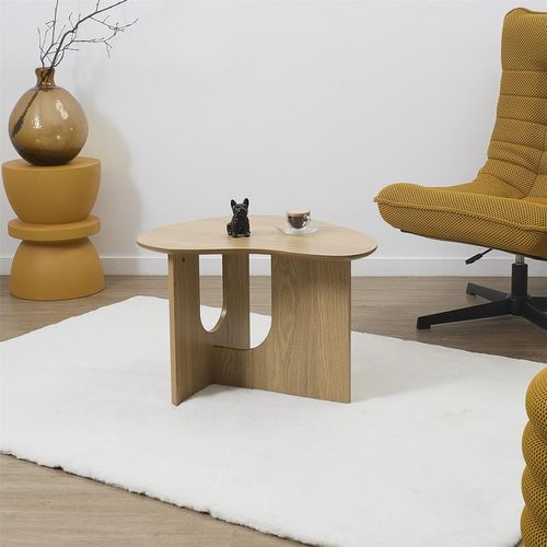 Table D'appoint Asymétrique En Bois Calypso - Beige
