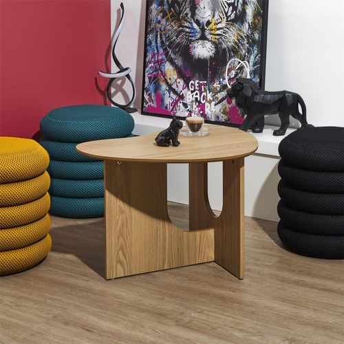 Table D'appoint Asymétrique En Bois Calypso - Beige