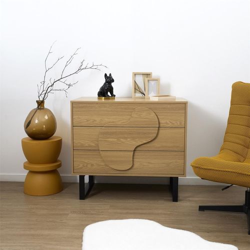 Commode 3 Tiroirs Calypso - Beige