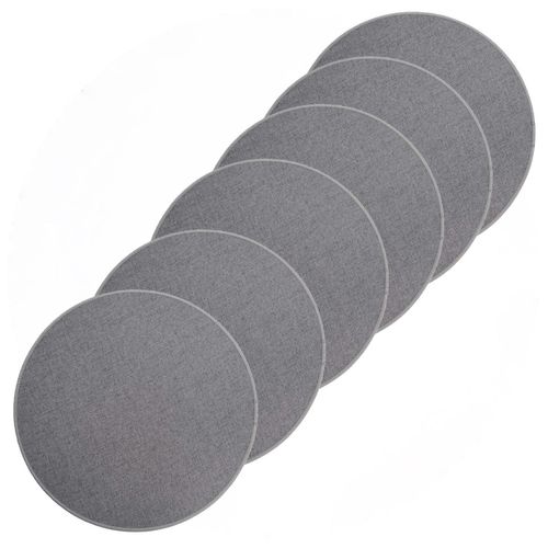 Lot De 6 Sets De Table Tissés Antidérapants - Gris