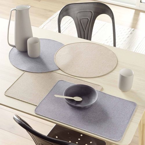 Lot De 6 Sets De Table Tissés Antidérapants - Beige