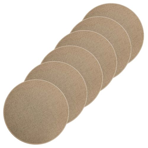 Lot De 6 Sets De Table Tissés Antidérapants - Beige
