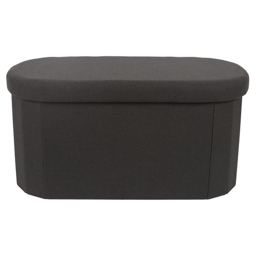 Banc Coffre De Rangement Pliable - Noir