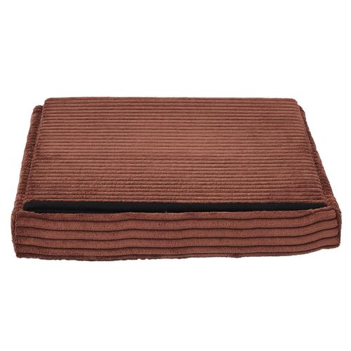 Pouf De Rangement Pliable Effet Côtelé - Terracotta