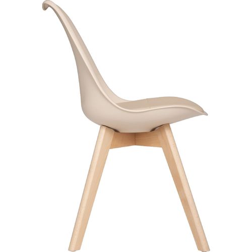Lot De 4 Chaises Design Scandinave Baya - Beige