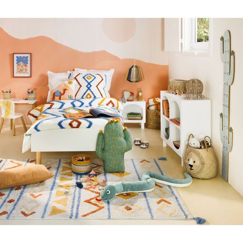 Parure De Lit Enfant Géométrique - 100% Coton Lavé Et Tufté - 140 X 200 Cm