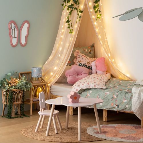 Parure De Lit Enfant Réversible Fée - 100% Coton 57 Fils/cm² - 140 X 200 Cm