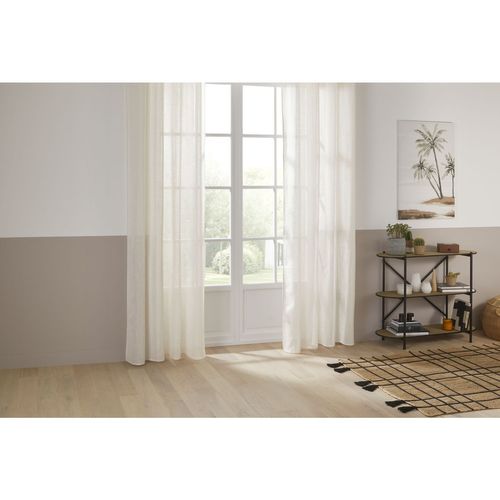 Voilage Effet Lin Alla - 140 X 240 Cm - Beige