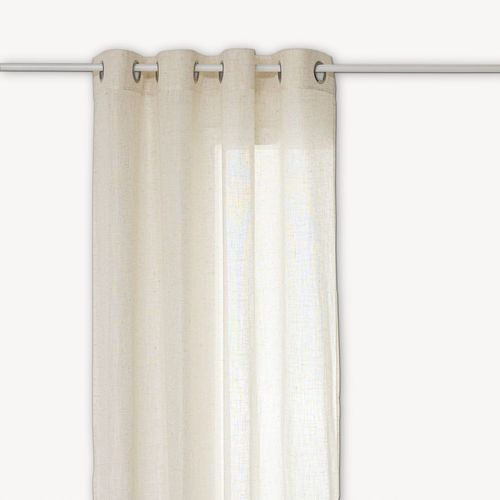 Voilage Effet Lin Alla - 140 X 240 Cm - Beige