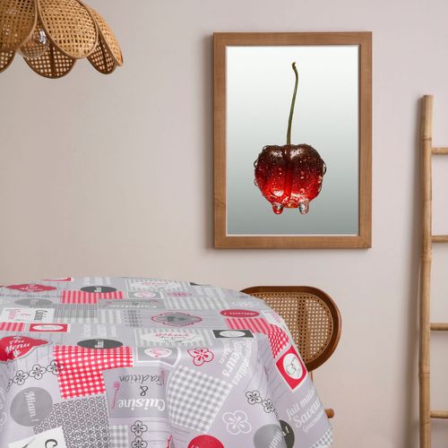 Nappe En Toile Cirée Ronde Motif Cuisine Miam - Diam. 150 Cm