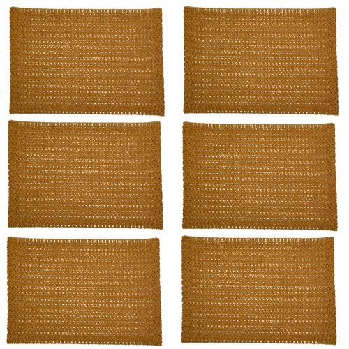 Lot De 6 Sets De Tables Rectangles En Jute Torsa - 31 X 45 Cm - Marron