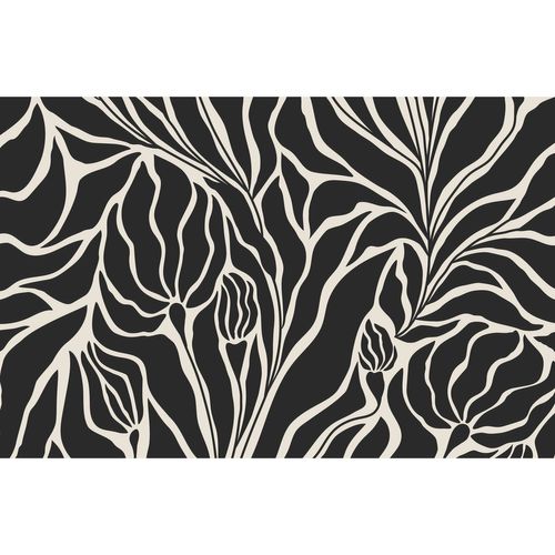 Lot De 6 Sets De Table Lilith - 28 X 43 Cm - Noir Et Blanc