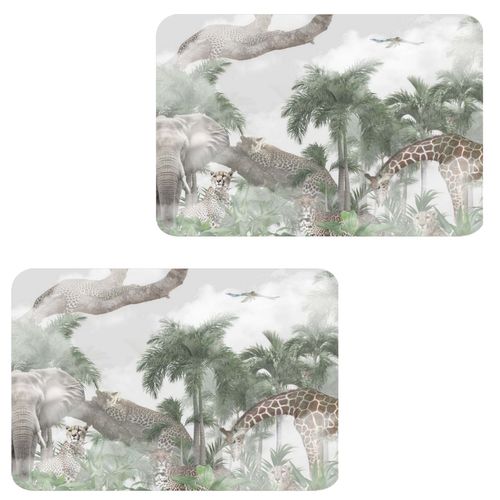 Lot De 2 Sets De Table Motifs Animaux Olwen - 28 X 43 Cm