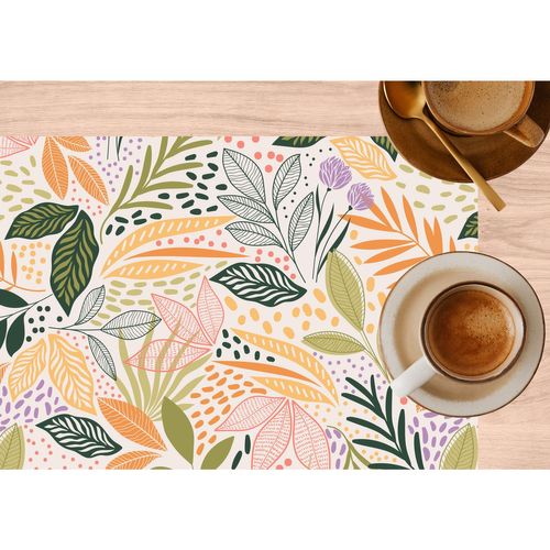 Lot De 2 Sets De Table Motifs Feuillage Maoli - 28 X 43 Cm - Multicolore