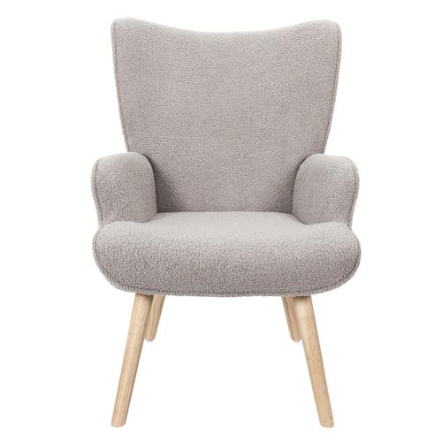 Fauteuil De Salon En Bouclette Rhea - Taupe