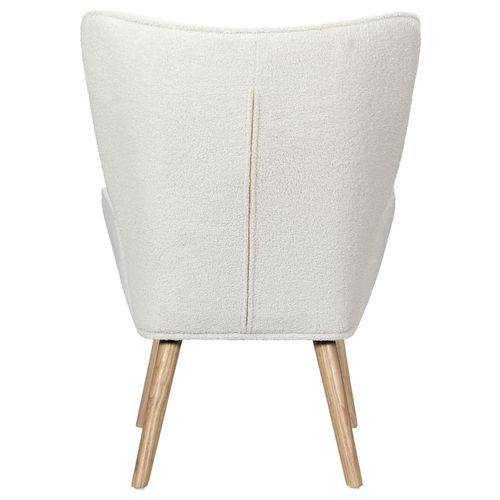 Fauteuil De Salon En Bouclette Rhea - Blanc